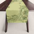 Grandma's Garden (monochromatic green) Table Runner Gallery Image 1