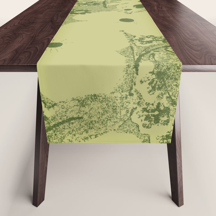Grandma's Garden (monochromatic green) Table Runner Gallery Image 1