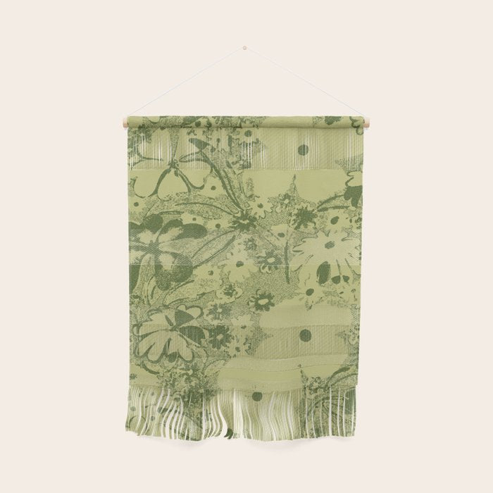 Grandma's Garden (monochromatic green) Wall Hanging Gallery Image 1