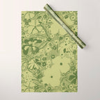 Grandma's Garden (monochromatic green) Wrapping Paper Gallery Image 1