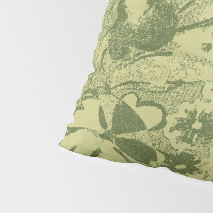 Grandma's Garden (monochromatic green) Pillow Sham Gallery Image 4