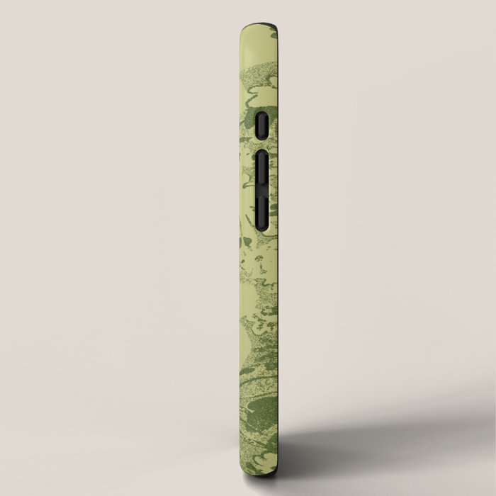 Grandma's Garden (monochromatic green) iPhone Case Gallery Image 2