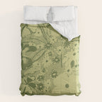 Grandma's Garden (monochromatic green) Comforter Gallery Image 6