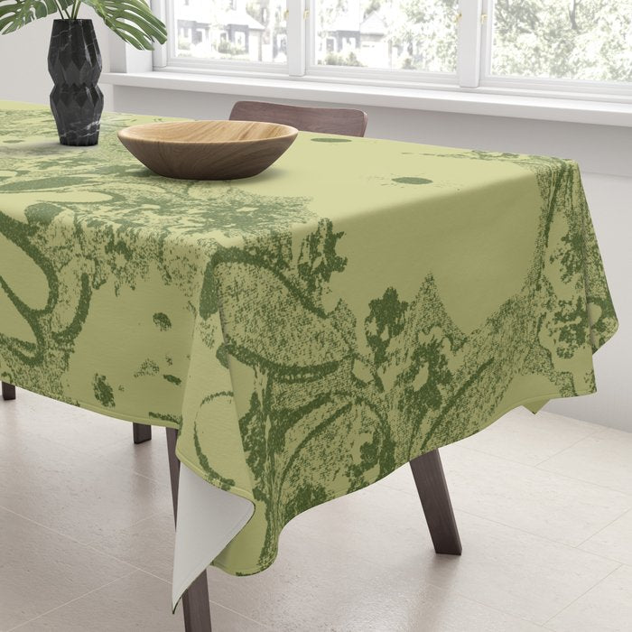 Grandma's Garden (monochromatic green) Tablecloth Gallery Image 3
