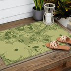Grandma's Garden (monochromatic green) Outdoor Rug Gallery Image 2