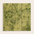 Grandma's Garden (monochromatic green) Wood Wall Art Gallery Image 1
