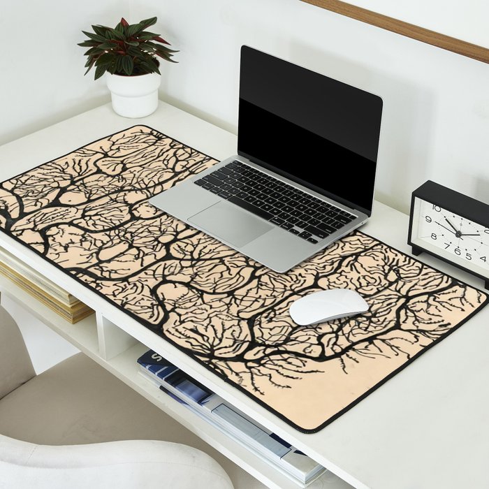 Neuron Drawing By Santiago Ramón Y Cajal Desk Mat Gallery Image 2