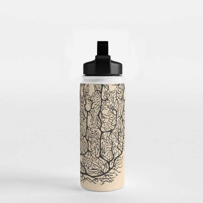 Neuron Drawing By Santiago Ramón Y Cajal Water Bottle Gallery Image 2