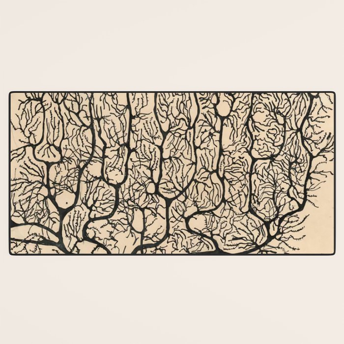 Neuron Drawing By Santiago Ramón Y Cajal Desk Mat Gallery Image 3
