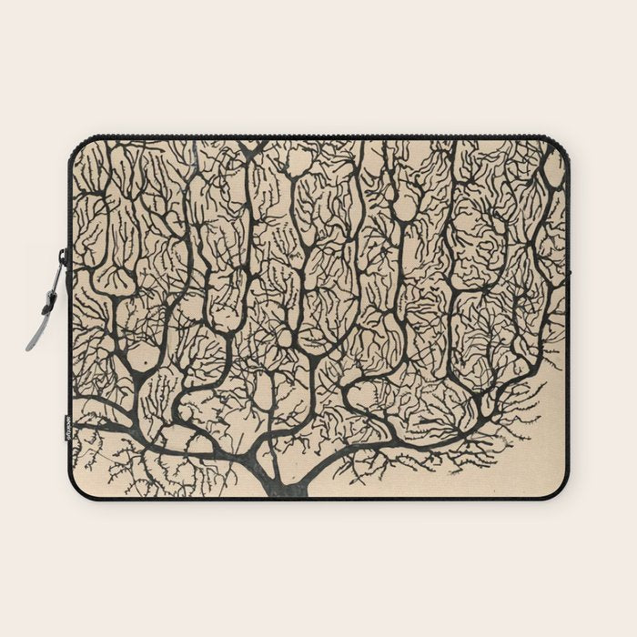 Neuron Drawing By Santiago Ramón Y Cajal Laptop Sleeve Gallery Image 1