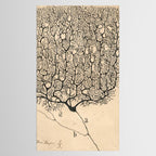 Neuron Drawing By Santiago Ramón Y Cajal Tablecloth Gallery Image 2