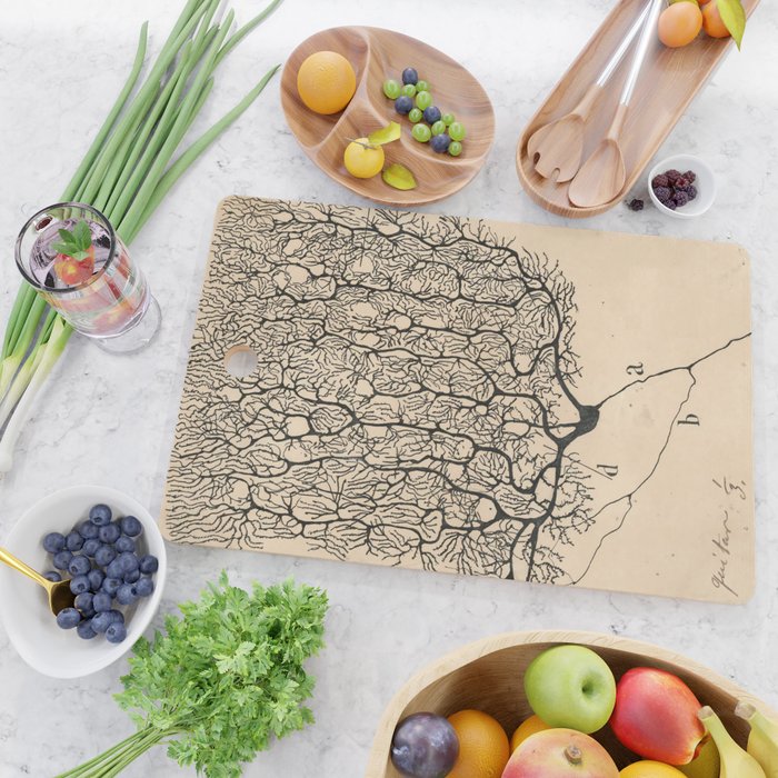Neuron Drawing By Santiago Ramón Y Cajal Cutting Board Gallery Image 2