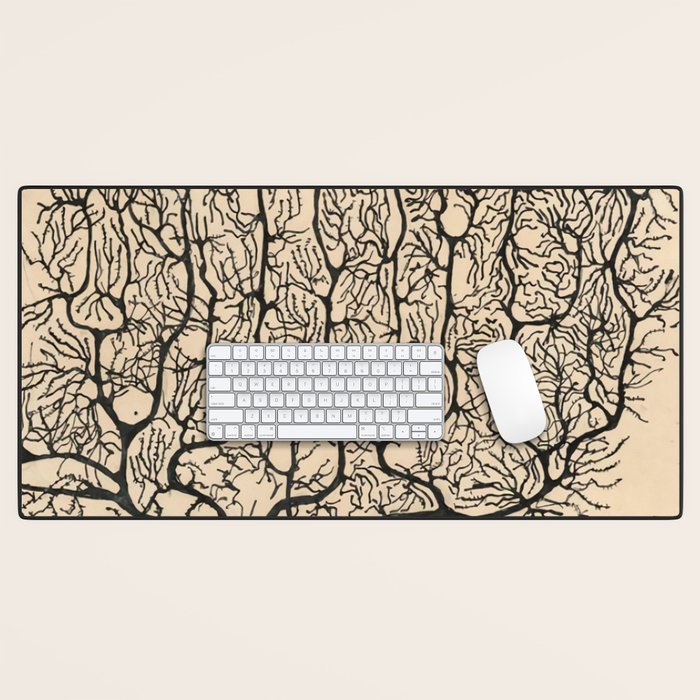 Neuron Drawing By Santiago Ramón Y Cajal Desk Mat Gallery Image 1