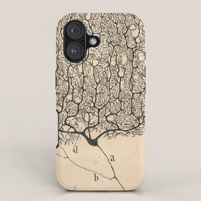 Neuron Drawing By Santiago Ramón Y Cajal iPhone Case Gallery Image 1