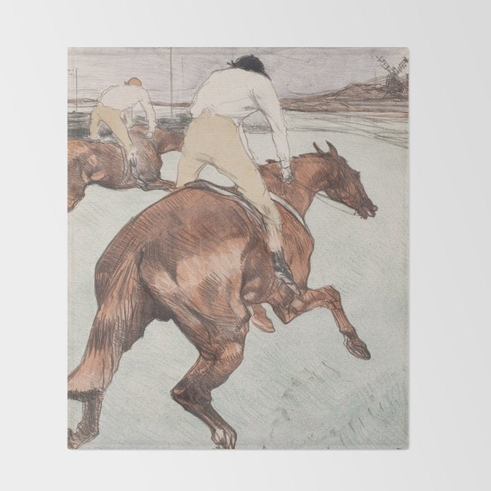 Henri de Toulouse-Lautrec "Le Jockey" Throw Blanket Gallery Image 2
