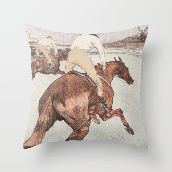 Henri de Toulouse-Lautrec "Le Jockey" Throw Pillow Gallery Image 6