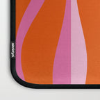 Mid Century Modern Retro Lounge Ogee Pattern in Red Orange and Hot Pink Laptop Sleeve Gallery Image 3