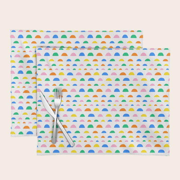 Colorful fun abstract pattern art Placemat Gallery Image 1