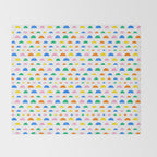 Colorful fun abstract pattern art Throw Blanket Gallery Image 2