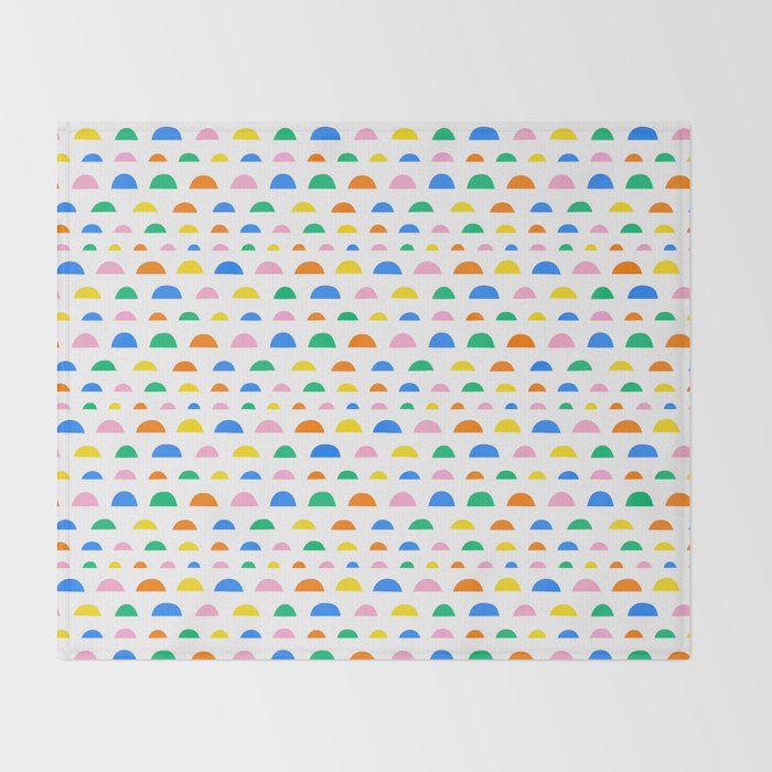 Colorful fun abstract pattern art Throw Blanket Gallery Image 2