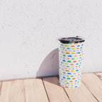 Colorful fun abstract pattern art Travel Mug Gallery Image 4