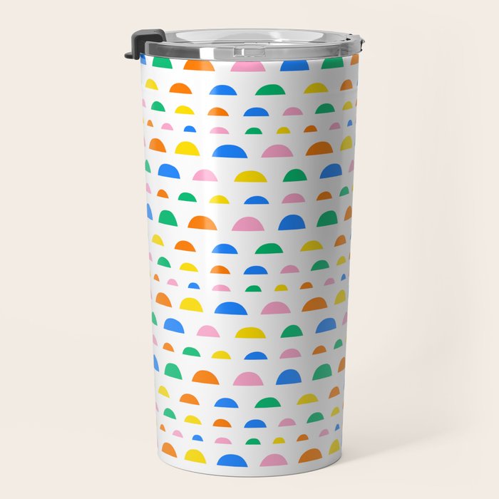 Colorful fun abstract pattern art Travel Mug Gallery Image 3
