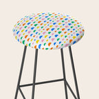 Colorful fun abstract pattern art Stool Gallery Image 2