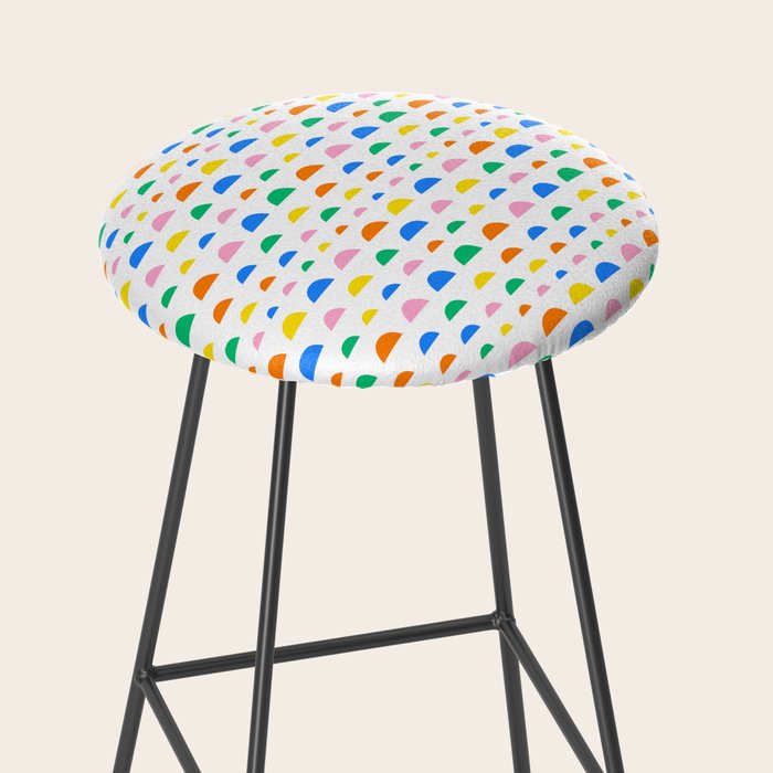 Colorful fun abstract pattern art Stool Gallery Image 2