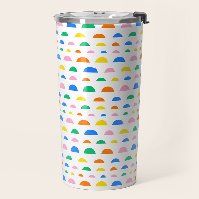 Colorful fun abstract pattern art Travel Mug Gallery Image 2