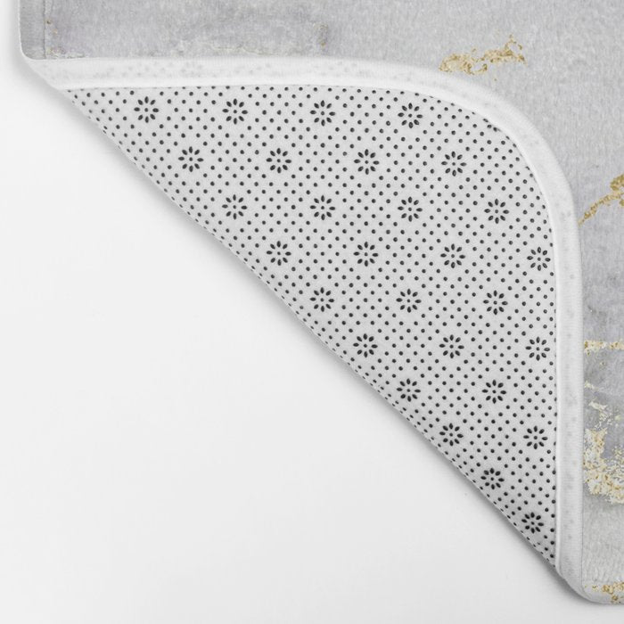 Blush chic faux gold gray gradient marble Bath Mat Gallery Image 2