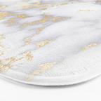 Blush chic faux gold gray gradient marble Bath Mat Gallery Image 3