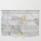 Blush chic faux gold gray gradient marble Wall Hanging Gallery Image 1