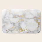 Blush chic faux gold gray gradient marble Bath Mat Gallery Image 2