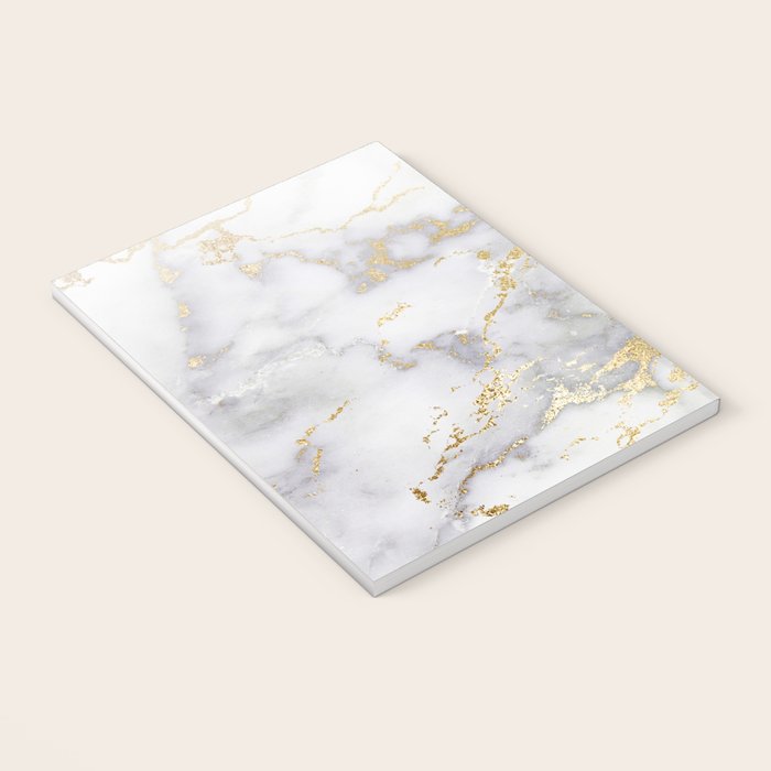 Blush chic faux gold gray gradient marble Notebook Gallery Image 3