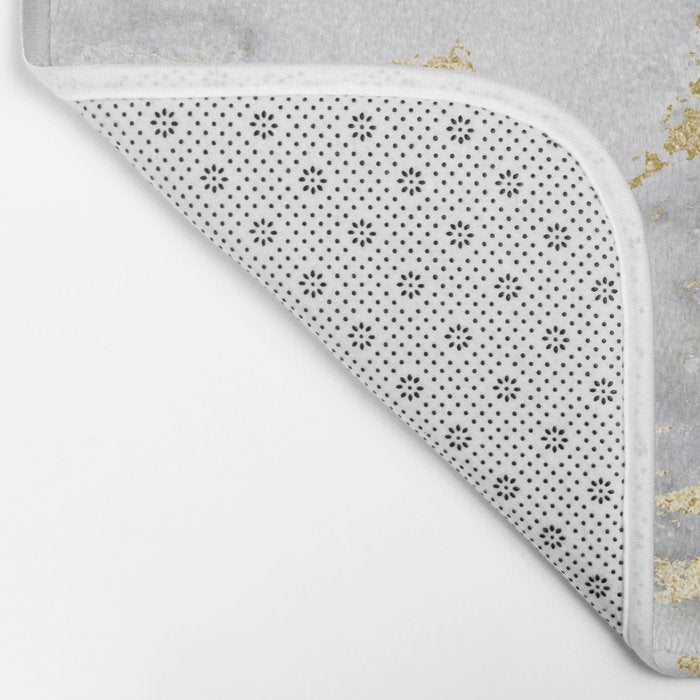 Blush chic faux gold gray gradient marble Bath Mat Gallery Image 2
