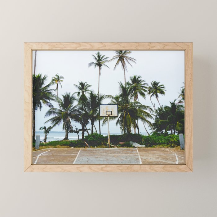 Basketball on Isla Bastimento, Bocas del Toro, Panama Mini Art Print Gallery Image 1