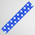 Royal Blue Mid Century Modern Atomic Age Starburst Stars Pattern Table Runner Gallery Image 3