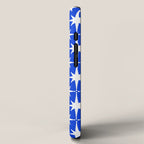Royal Blue Mid Century Modern Atomic Age Starburst Stars Pattern iPhone Case Gallery Image 2