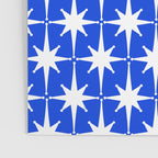 Royal Blue Mid Century Modern Atomic Age Starburst Stars Pattern Poster Gallery Image 3