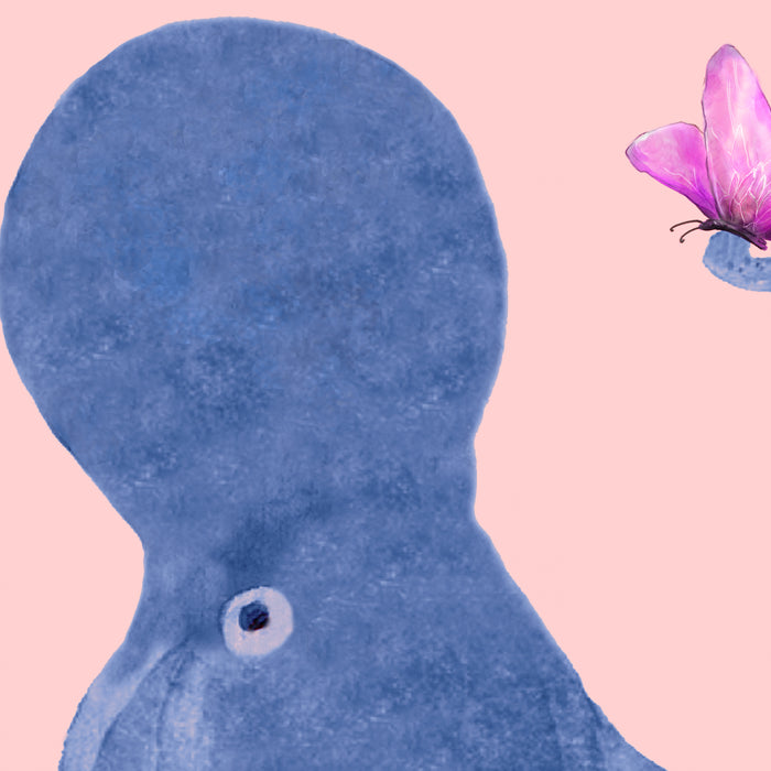 Blue Octopus and Butterfly Coffee Mug Gallery Image 2