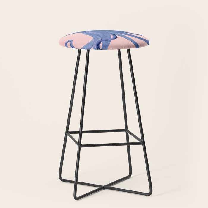 Blue Octopus and Butterfly Stool Gallery Image 1