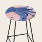 Blue Octopus and Butterfly Stool Gallery Image 2