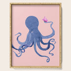 Blue Octopus and Butterfly Serving Tray Gallery Image 1