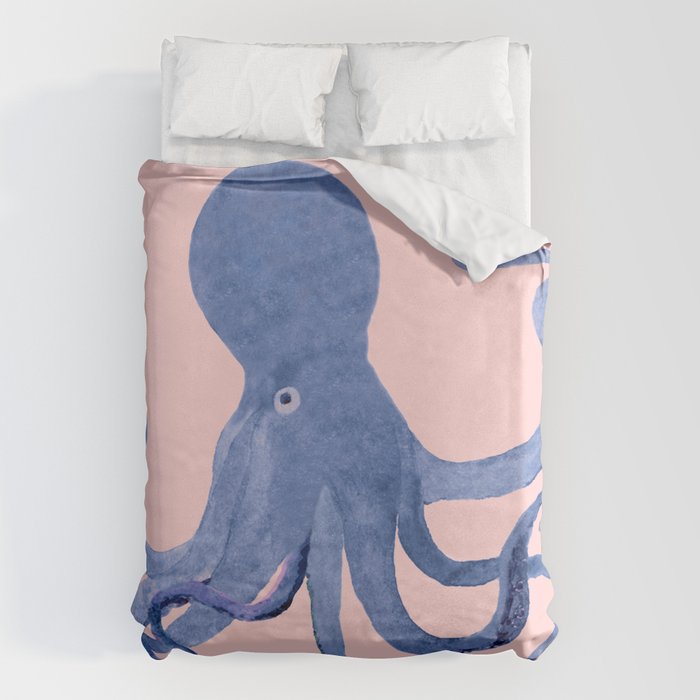 Blue Octopus and Butterfly Duvet Cover Gallery Image 6