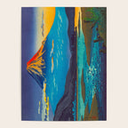 Tsuchiya Koitsu Tokaido Fujikawa Japanese Woodblock Print Sunset Colorful Hues Mountain Landscape Poster Gallery Image 4