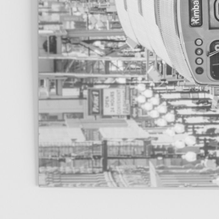 Black and White Chicago Train El Train above Wabash Ave the Loop Windy City Poster Gallery Image 3