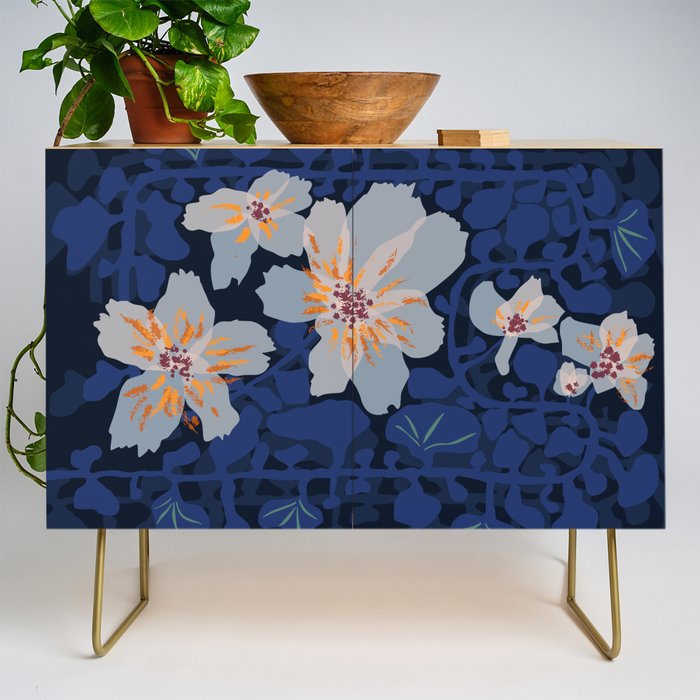 Orchid shadow blue notes Credenza Gallery Image 1