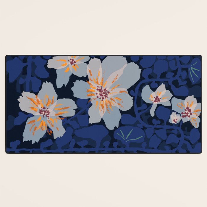 Orchid shadow blue notes Desk Mat Gallery Image 3