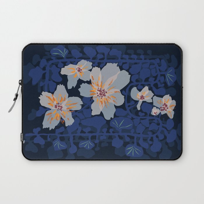 Orchid shadow blue notes Laptop Sleeve Gallery Image 1