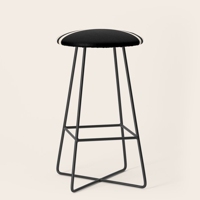 Strong Deco - Geometric Minimalism in Almond Cream and Black Stool Gallery Image 1